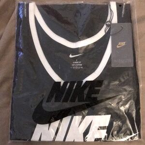 Nike Ace Logo Tank New Black And White